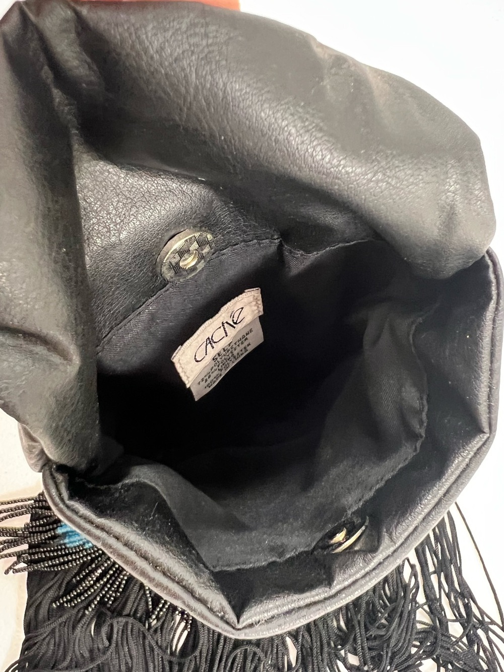 Cache Black Small Beaded Flower Bag with Beaded Fringe - Picture 8 of 13